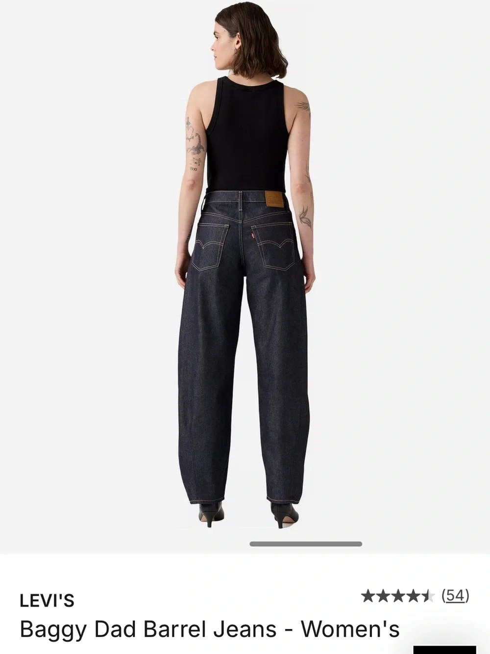 NWT Levi's Premium Denim Dark Indigo Baggy Dad Barrel Jeans